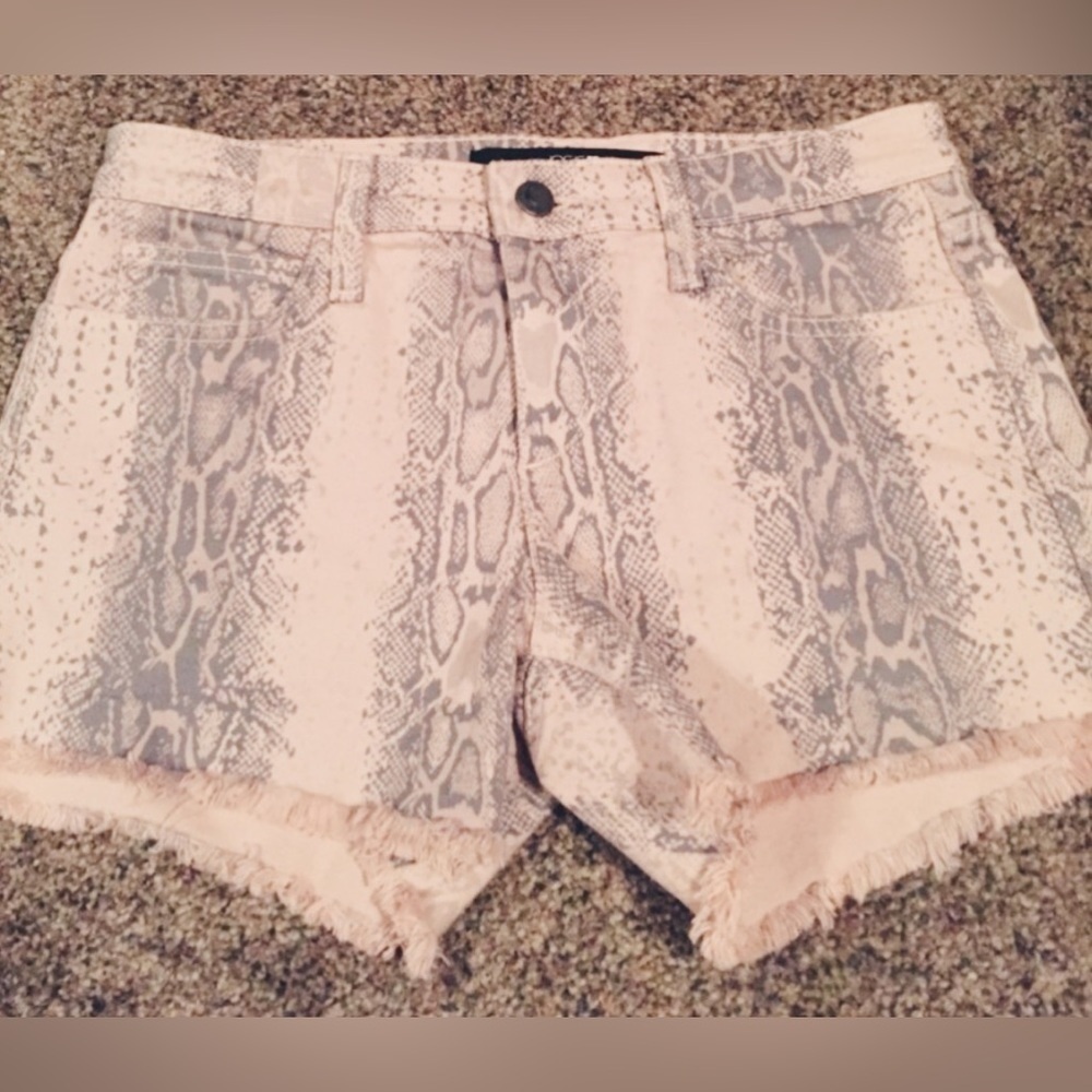 snake print shorts